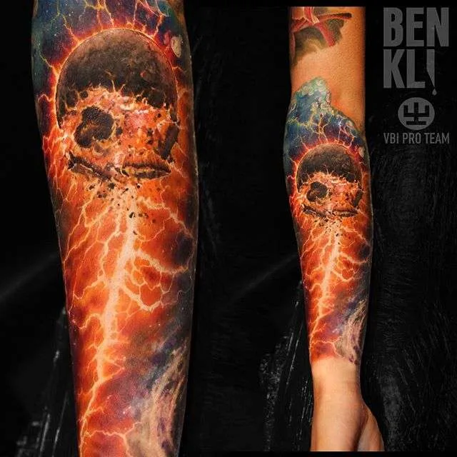 Tattoo artist Ben Klishevskiy - color space realism tattoo